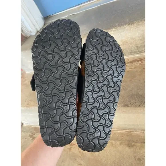 Birkenstock “Birki’s” black cross cross style slide sandals -size 37 - Picture 7 of 7